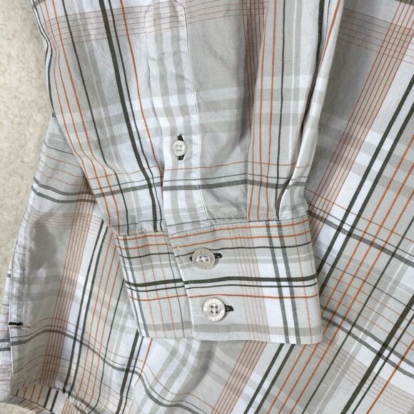 Rocawear Shirt Mens XXXL Tan Green Orange Plaid Long Sleeve Button Down Cotton - Picture 7 of 12